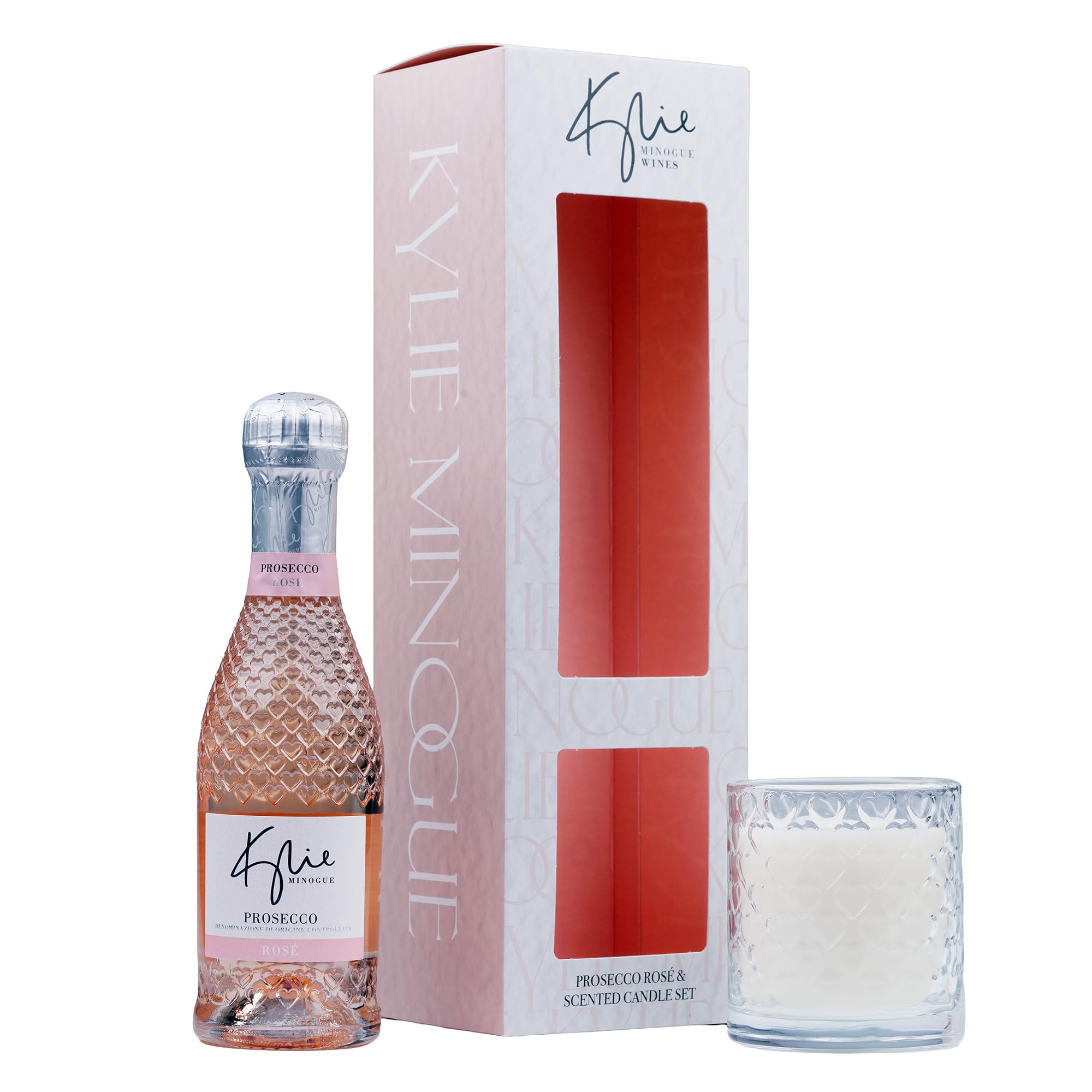 Kylie Minogue Miniature D.O.C Rose Prosecco Gift Set, including